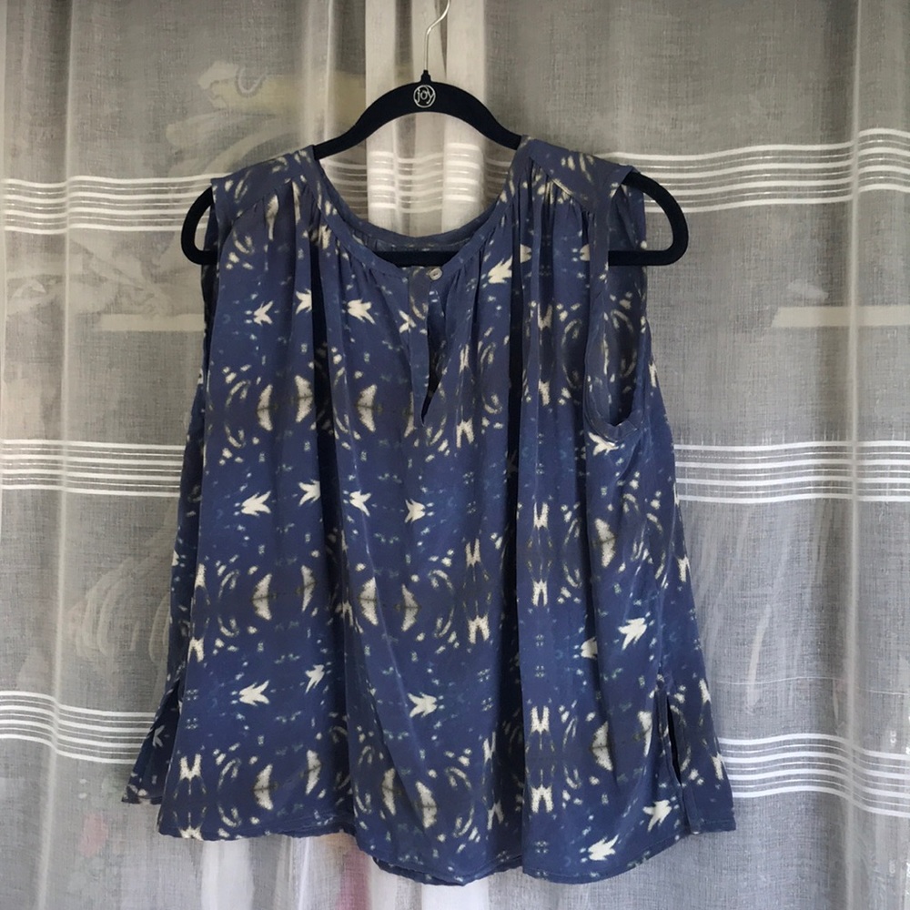 Ethereal print flowy silk Ermie blouse